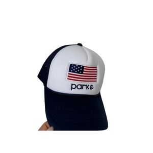 Never worn PARKE limited edition American Flag trucker hat
